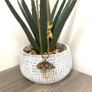 Rare Alice in Wonderland Mushroom Necklace